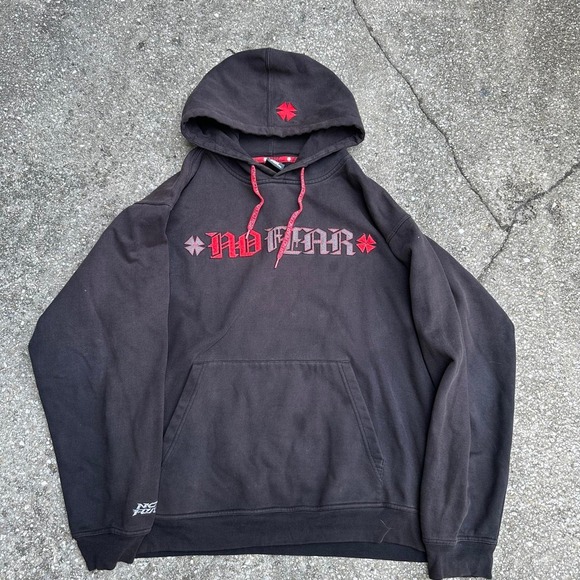 No Fear Other - No Fear Gray Pullover Y2K Embroidery Graphic hoodie Size XL